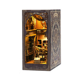 Astronomy DIY book nook kit, closed cabinet-style display with ornate arch window