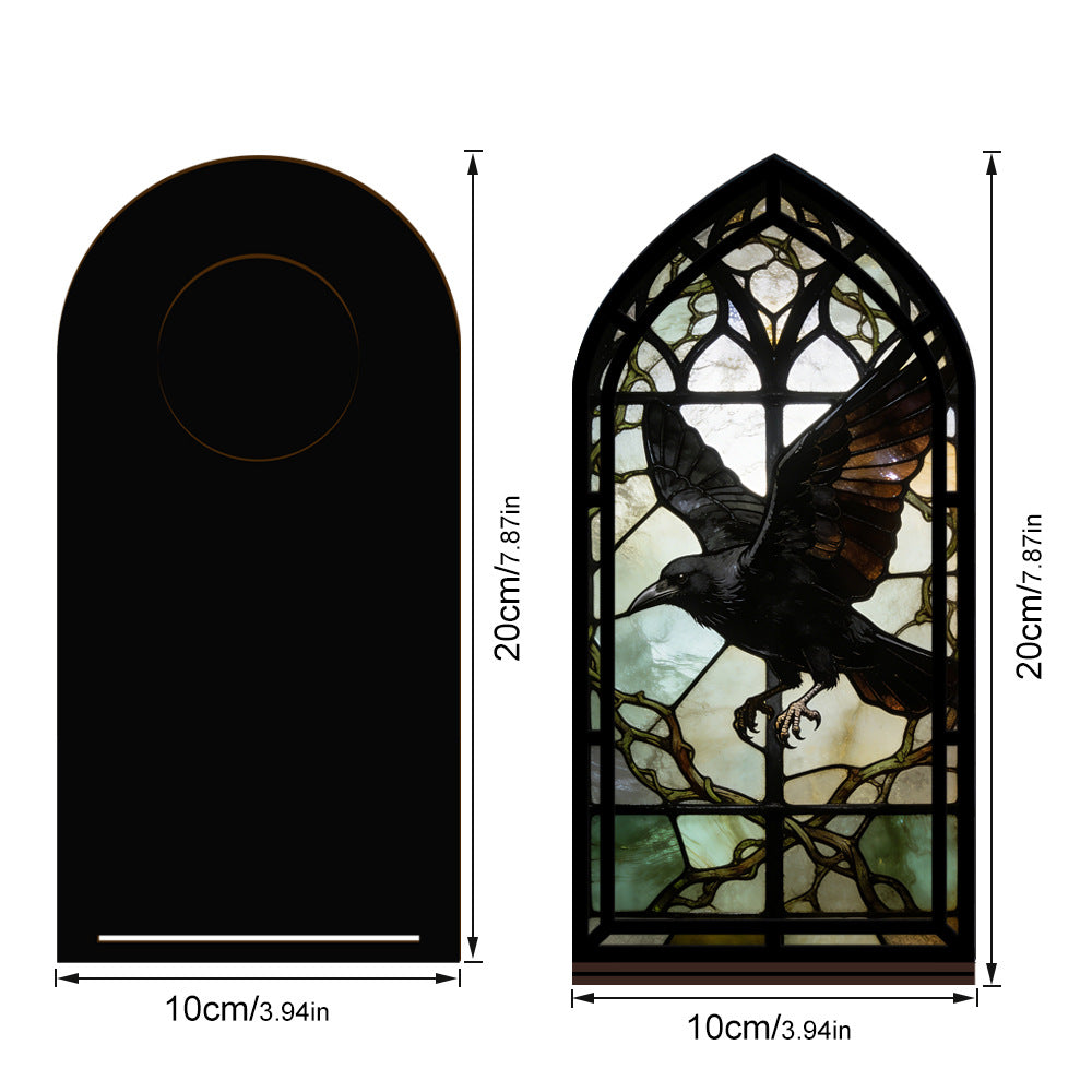 The Gothic Flight - Raven Book Nook with Candle Glow