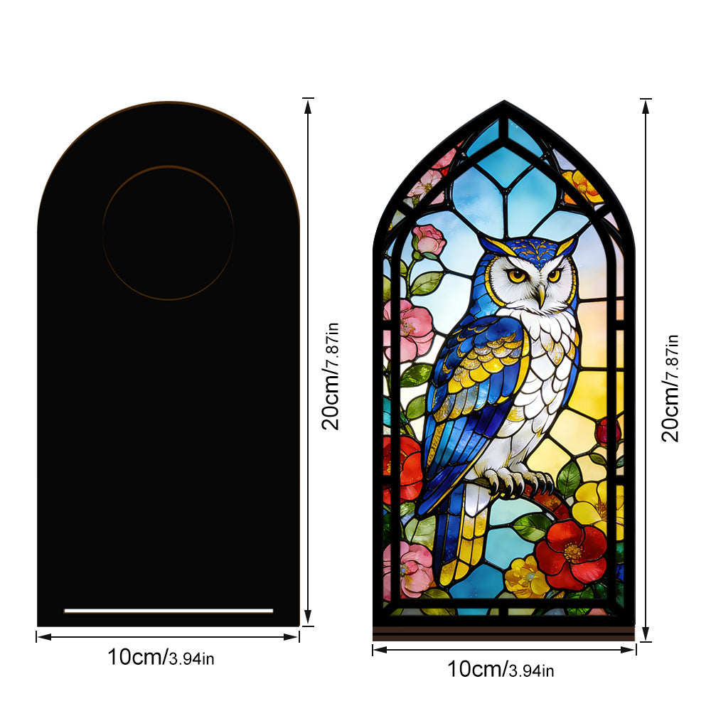 The Floral Owl Book Nook with Candle Glow
