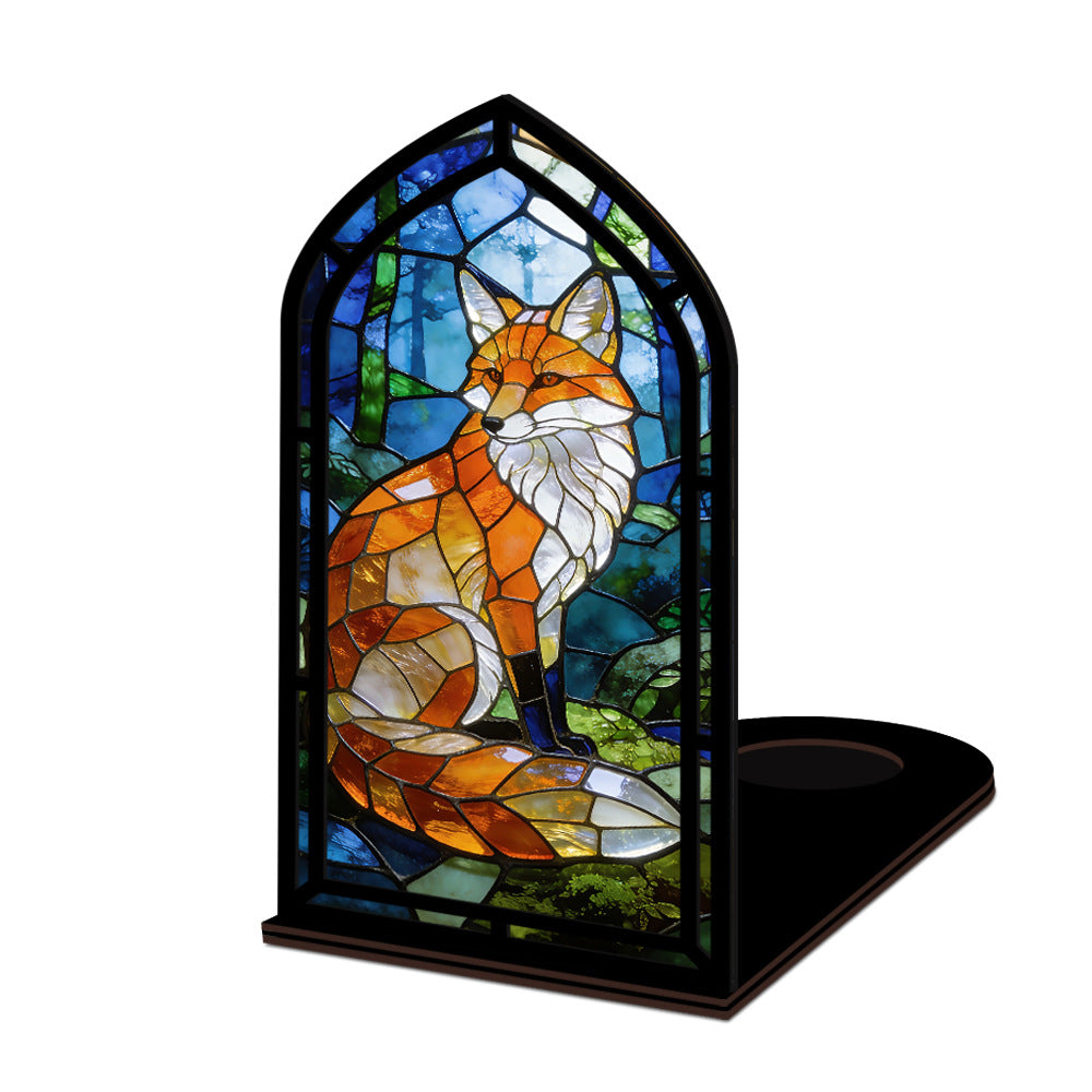 The Forest Guardian | Red Fox in Woods Book Nook with Candle Glow