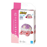 Nano building blocks kit retail box for Kirby Sleep, pink and purple model