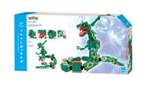 Pokémon Rayquaza DIY nano blocks kit box with assembled green dragon model