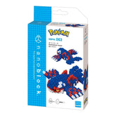 Kyogre nano building blocks kit box with blue, red, and white toy figure