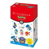 Nanoblock Pokémon water DIY building blocks kit box with mini character designs