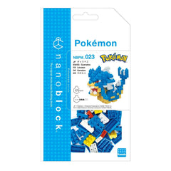 The image is a packaging for a Pokemon-themed building block set called "Pokemon" from the Nintendo franchise.