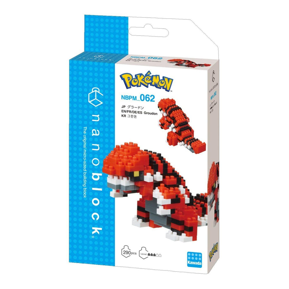 a Pokemon-themed packaging for a Nanoblock set. The packaging includes a box with a blue and white color scheme, and the product is a set of building blocks designed to resemble Pokémon characters.