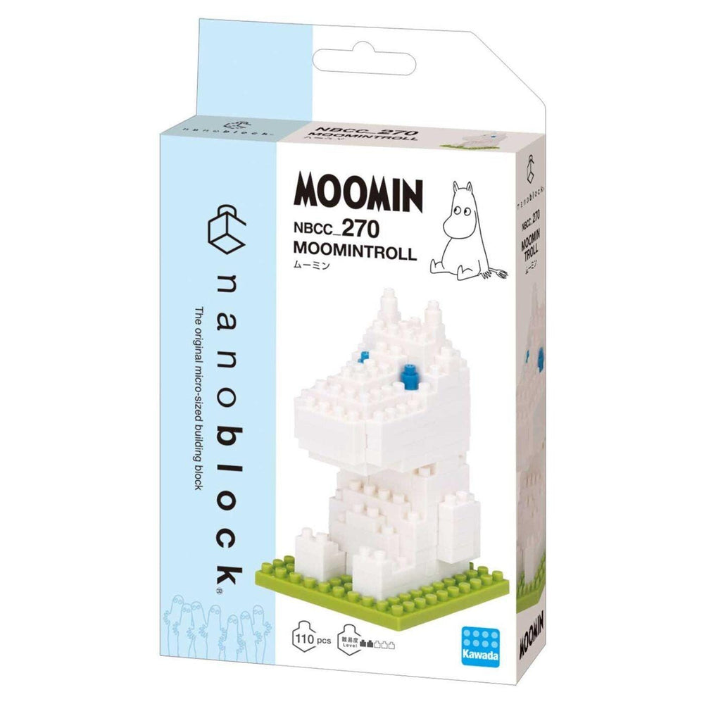 a box containing a Moomin NBBcc 270 building block set.