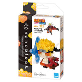 Naruto Uzumaki nano building block figure with yellow spiky hair and blue energy cape