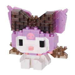 A pink and white pixelated character resembling a character from a video game or animated series, composed of various small blocks.