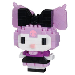 A colorful, pixelated character resembling a character from a video game or animated series, with a pink bow on its head and a skull design on its face.