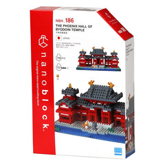 The image is a box containing a model kit for building the Phoenix Hall of the Gyodon Temple in Japan.