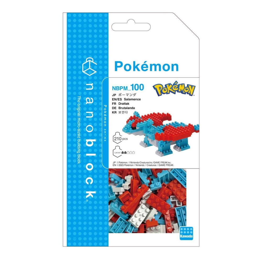 Pokémon DIY nano building blocks kit for Salamence, boxed