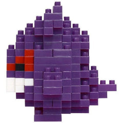 A purple Lego structure composed of numerous purple and red Lego bricks, creating a visually striking and intricate design.