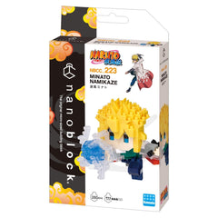 a box containing a set of NBBcc 23 MINATO NAMIKAZE building blocks, which are a popular collectible item based on the popular Japanese manga series, Naruto.