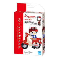 a box containing a Hello Kitty-themed building block set.