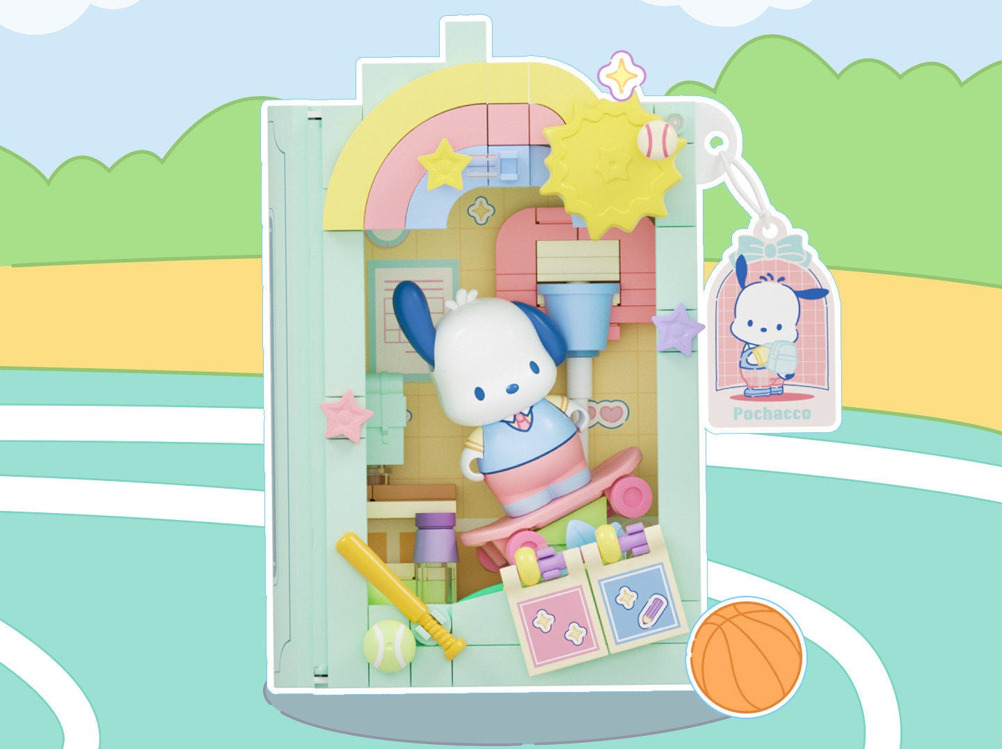 Authentic Sanrio Blind Box Building Block - Campus Series | Hello Kitty, Kuromi, My Melody, Pochacco, Pompompurin, Cinnamoroll | Anime Mystery Gift Kit