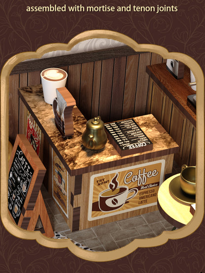 Cafe BookNook - DIY Miniature Rural Coffee Shop Kit