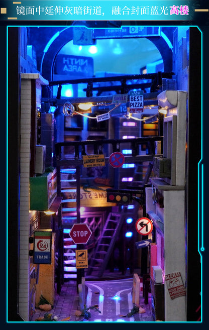 Cyberpunk City DIY Book Nook Kit - (Near Future scene, craft gifts)