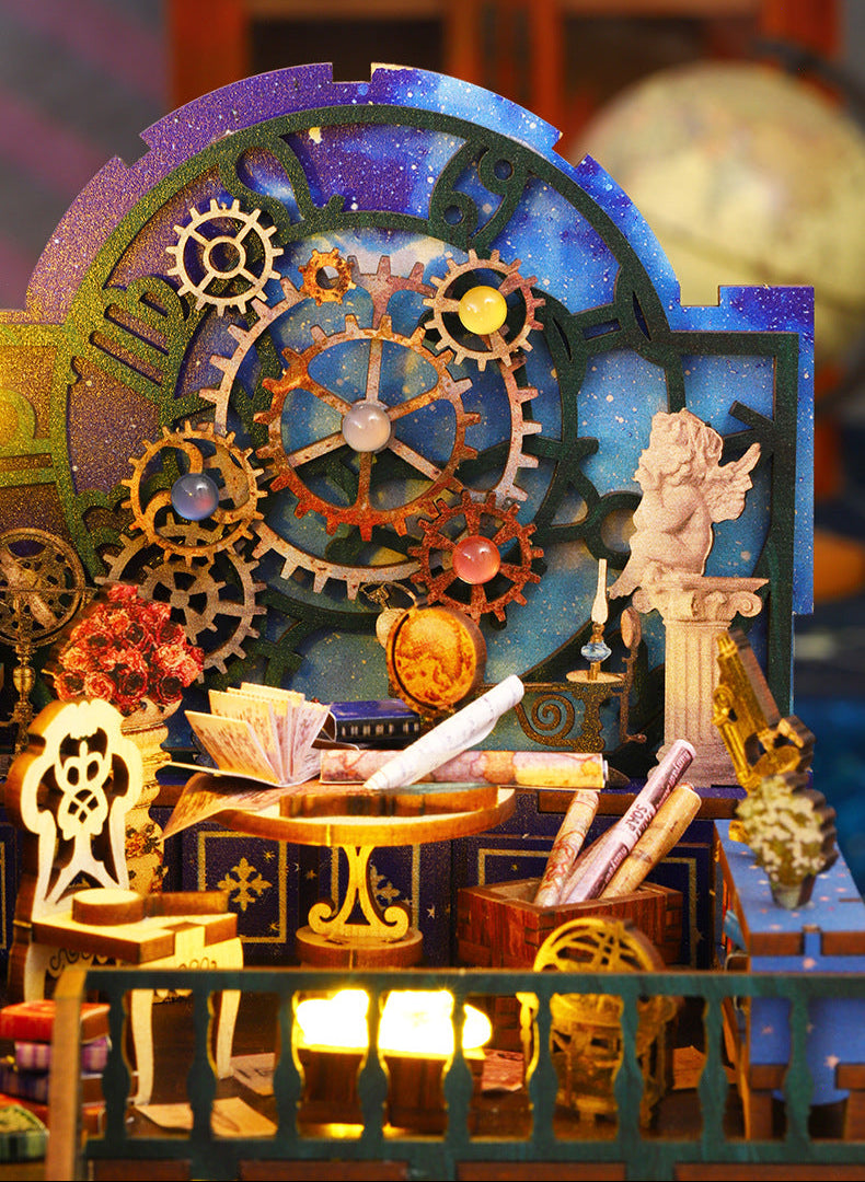 Interstellar Style Book Nook Kit (Galaxy Space Wooden DIY Craft Gifts)