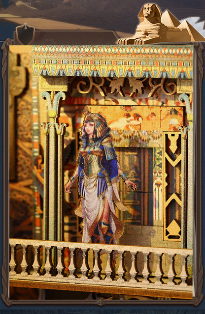 Ancient Egypt Style- Trace of the Mysterious City Book Nook Kit (Bookshelf Insert | 3D Wooden DIY Miniature Craft Birthday Gift)