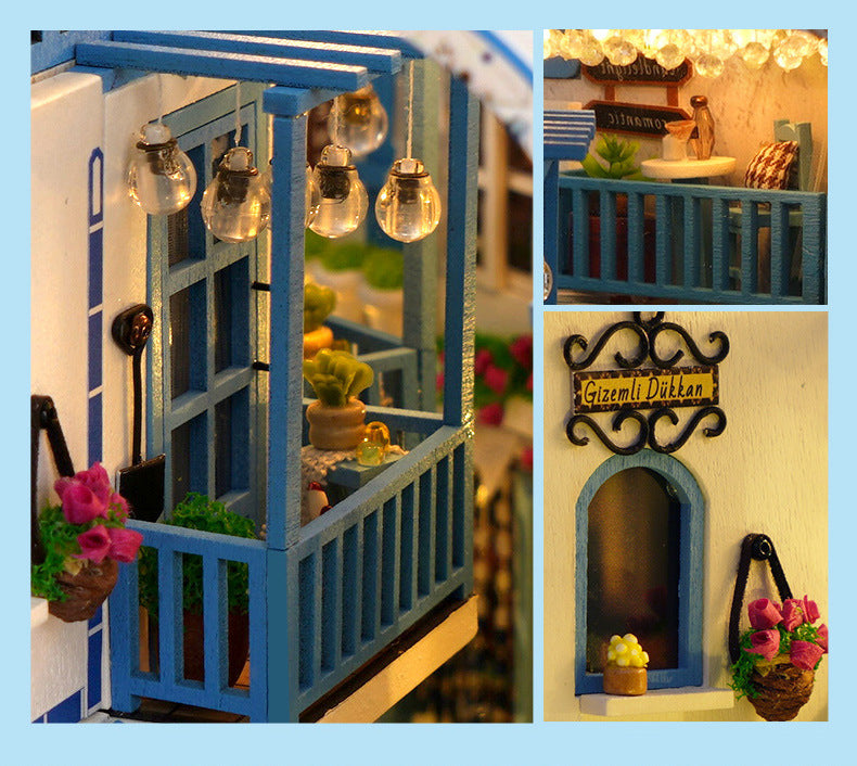 Greek Style DIY Book Nook Kit (Sea Breeze, Coastal Ocean Scene, Graft Gift)
