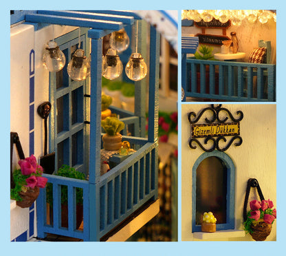 Greek Style DIY Book Nook Kit (Sea Breeze, Coastal Ocean Scene, Graft Gift)