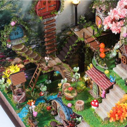 DIY Miniature Wooden Kit - Whispering Woods (Secret Forest Cabin, Nature Diorama)