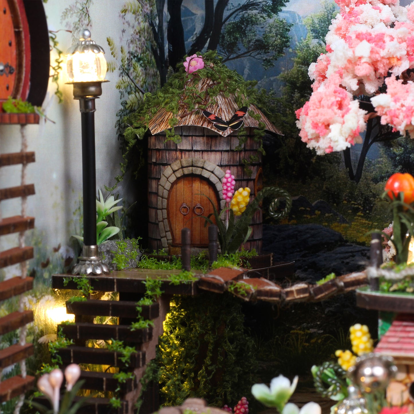 DIY Miniature Wooden Kit - Whispering Woods (Secret Forest Cabin, Nature Diorama)