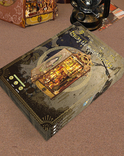 Ancient Egypt Style- Trace of the Mysterious City Book Nook Kit (Bookshelf Insert | 3D Wooden DIY Miniature Craft Birthday Gift)