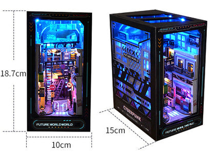 Cyberpunk City DIY Book Nook Kit - (Near Future scene, craft gifts)
