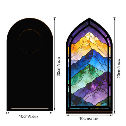 The Celestial Summit - Mountain Peaks Book Nook with Candle Glow