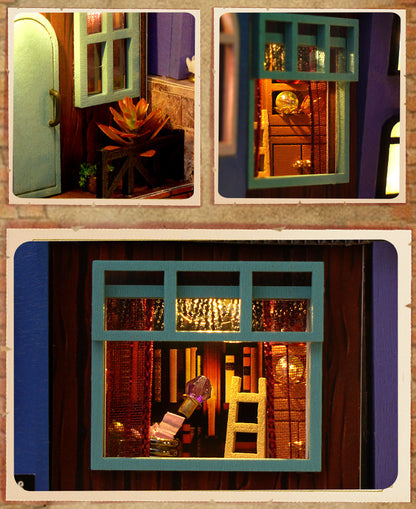Magic Overture Street DIY Book Nook Kit (Fantasy Alley Bookshelf, Wooden Miniature Craft Gift)
