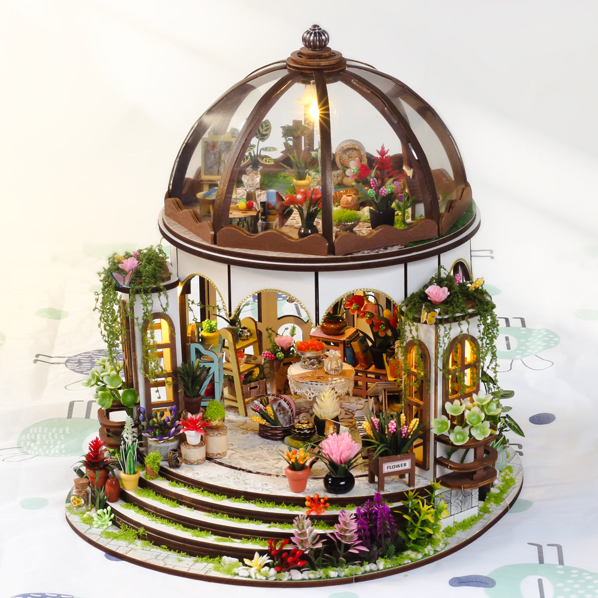 DIY Miniature Dollhouse Kit - Sky Garden (Cottage Diorama, Craft Gift)