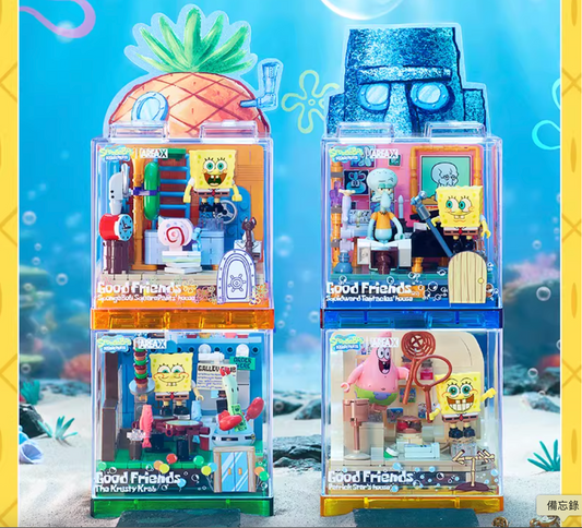 Authentic SpongeBob SquarePants Pineapple House DIY Building Blocks Kit (Series 1) | Miniature Dollhouse Kids Gift