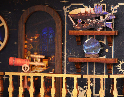Interstellar Style Book Nook Kit (Galaxy Space Wooden DIY Craft Gifts)