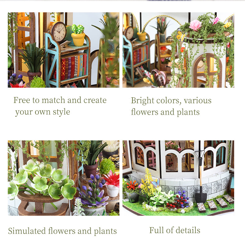 DIY Miniature Dollhouse Kit - Sky Garden (Cottage Diorama, Craft Gift)