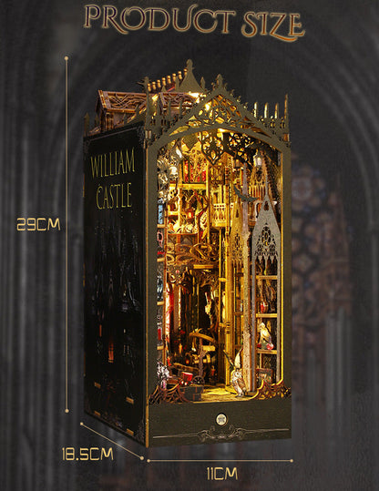 Castle Style DIY Book Book Kit (Williamsburg, Medieval Gothic Bookshelf, Miniature Craft Gifts)