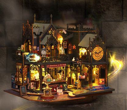 Magic City DIY Miniature House Kit (3D Wooden Cyberpunk, Craft Puzzle Gift)