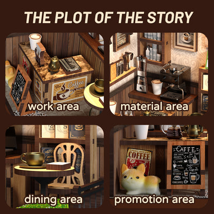 Cafe BookNook - DIY Miniature Rural Coffee Shop Kit