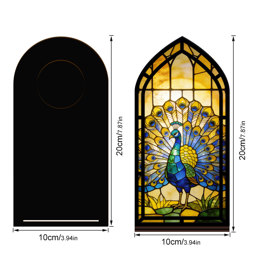 The Royal Peacock Book Nook with Candle Glow