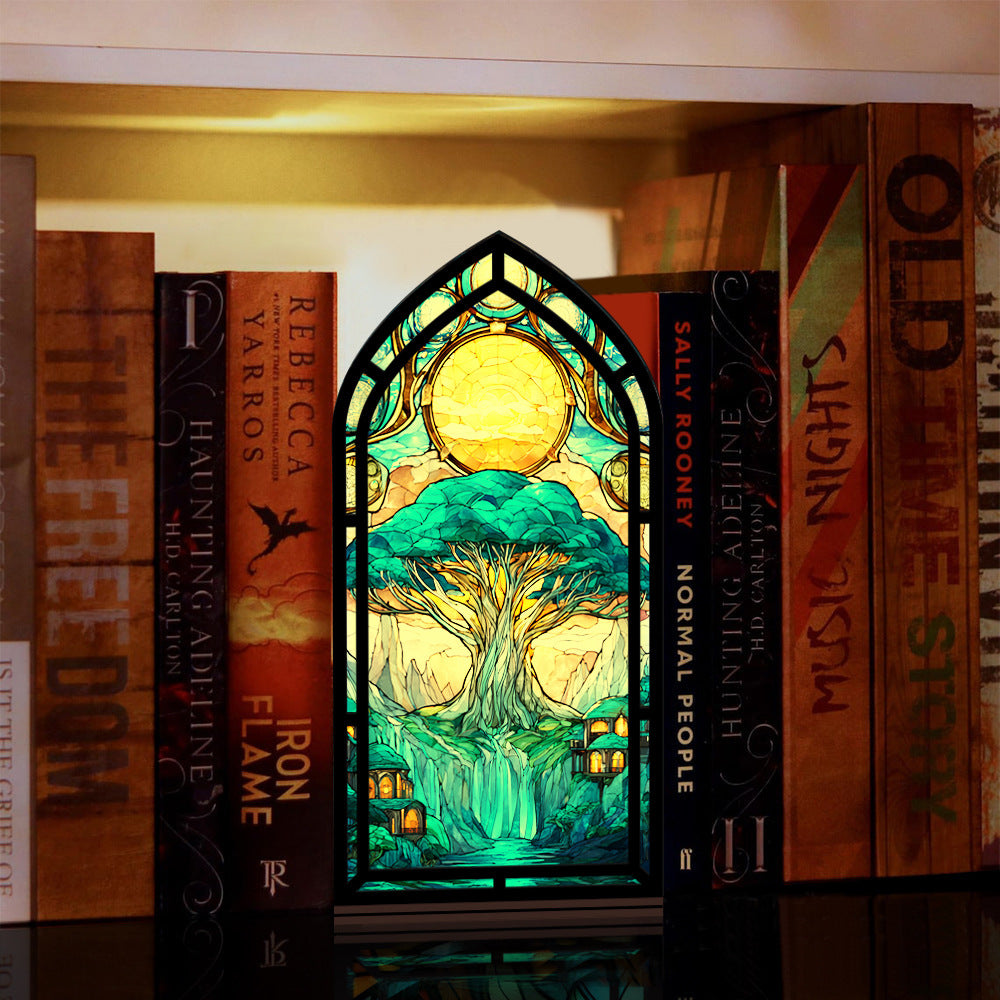 The Tree of Life Book Nook with Candle Glow
