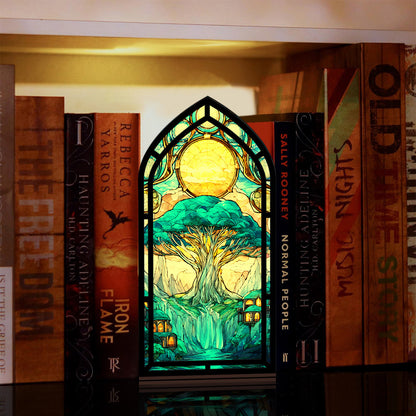 The Tree of Life Book Nook with Candle Glow