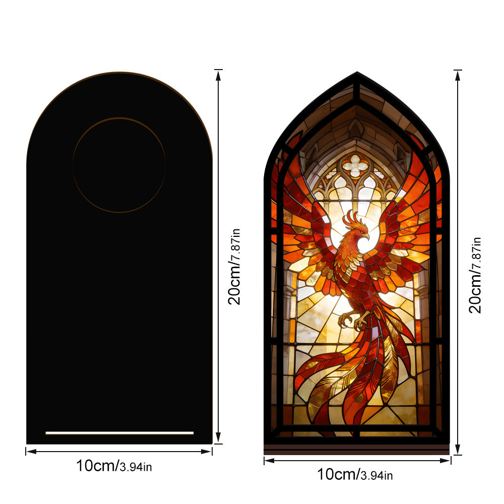 The Phoenix Book Nook - Firebird Design with Candle Glow