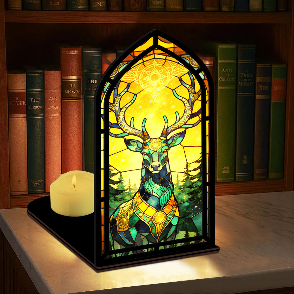 The Celestial Stag | Mystic Deer with Antlers Book Nook
