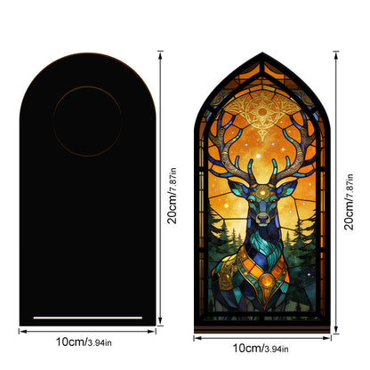 The Celestial Stag | Mystic Deer with Antlers Book Nook