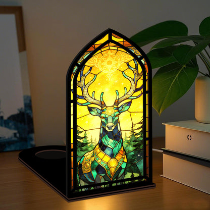 The Celestial Stag | Mystic Deer with Antlers Book Nook