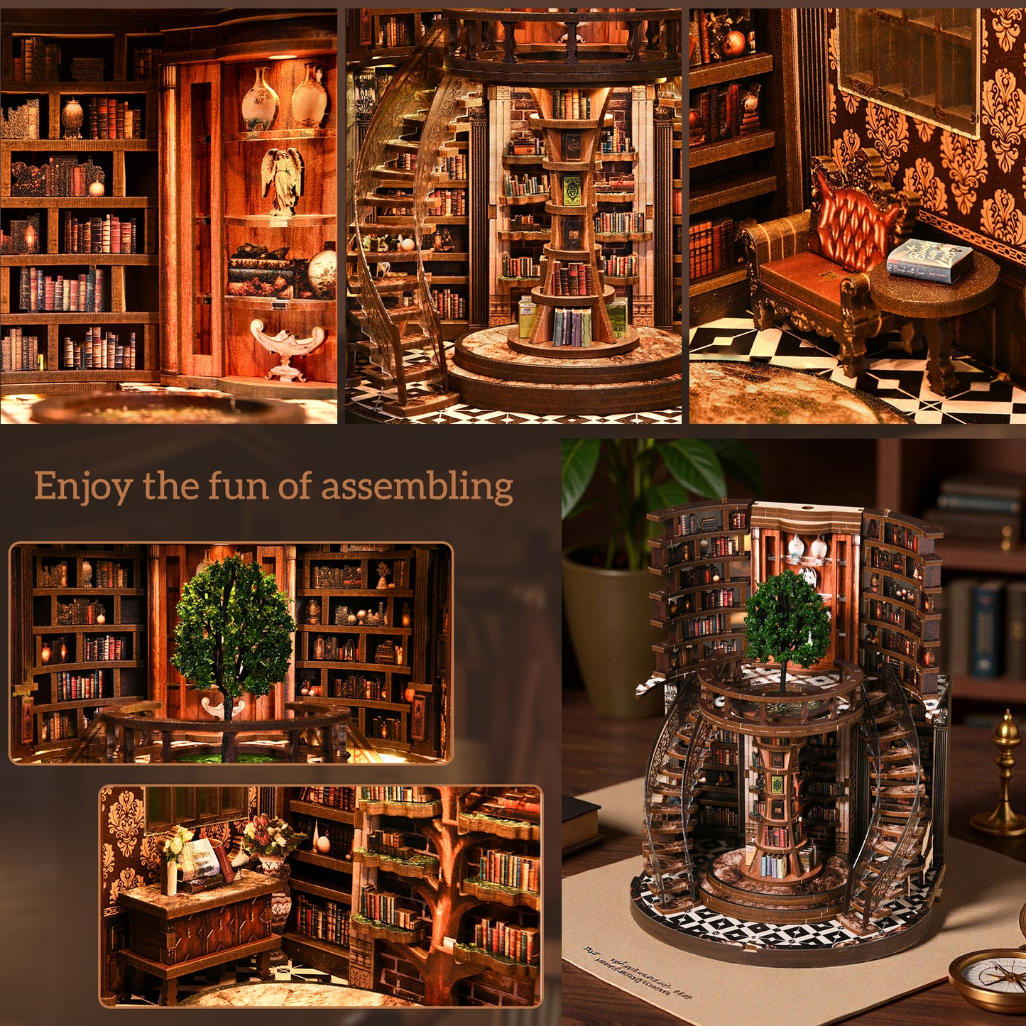 Wisdom Rings Book Repository - DIY Miniature Kit