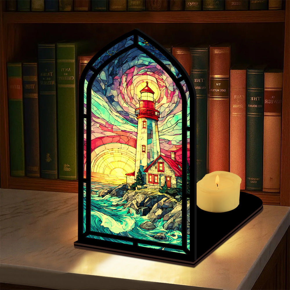 The Guiding Light Coastal Lighthouse Book Nook