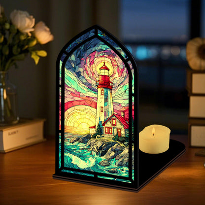 The Guiding Light Coastal Lighthouse Book Nook