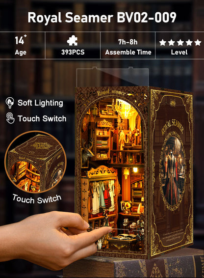 a hand holding a miniature model of a castle, with a focus on the intricate details and the overall design.